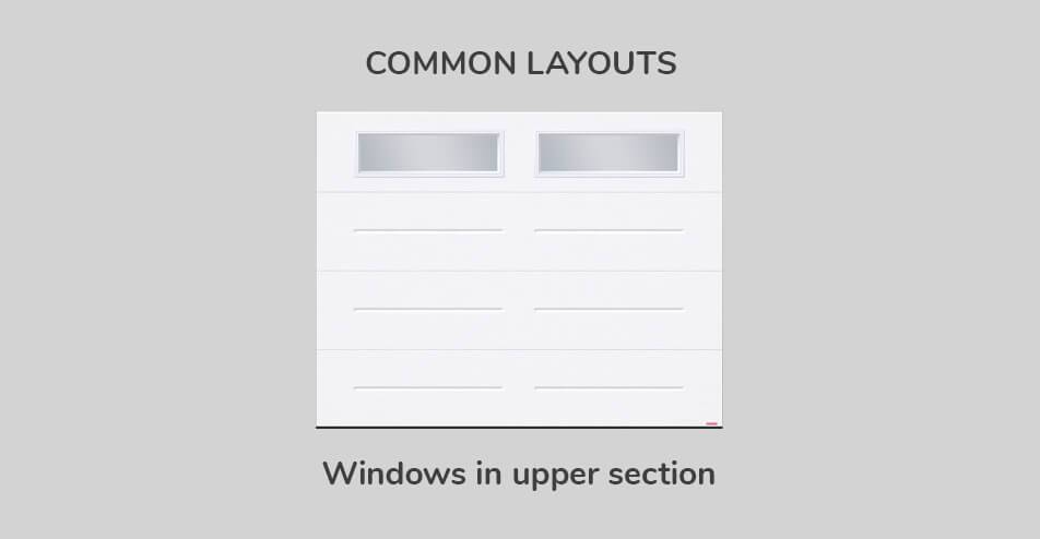 Common layouts, 9' x 7', Windows in upper section
